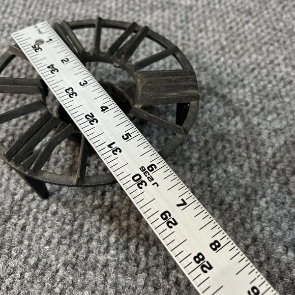 (2) Vtg Cast Iron Candle Holder Pyrex Other Black Legs Stand - Picture 8 of 14